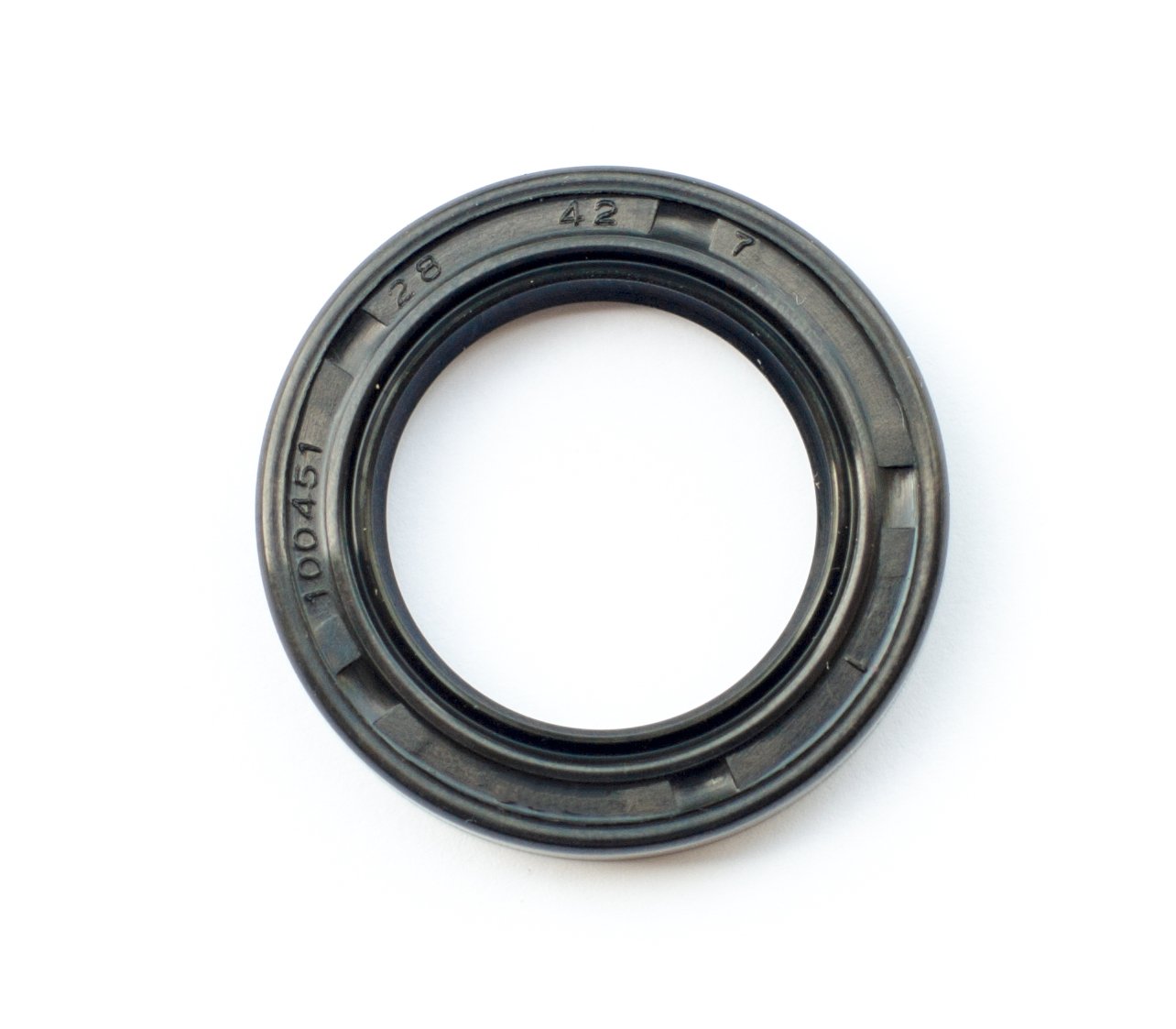 EAI Oil Seal 28mm X 42mm X 7mm TC Double Lip w/Spring. Metal Case w/Nitrile Rubber Coating