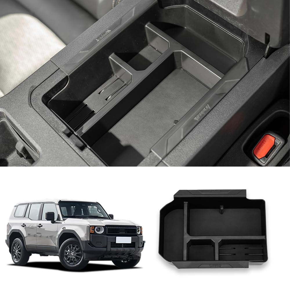 MCRACING Suitable for 2024 Prado Land Cruiser Central Control Armrest Box Storage Box Central Control Storage Tray Automotive Parts LC250 J250