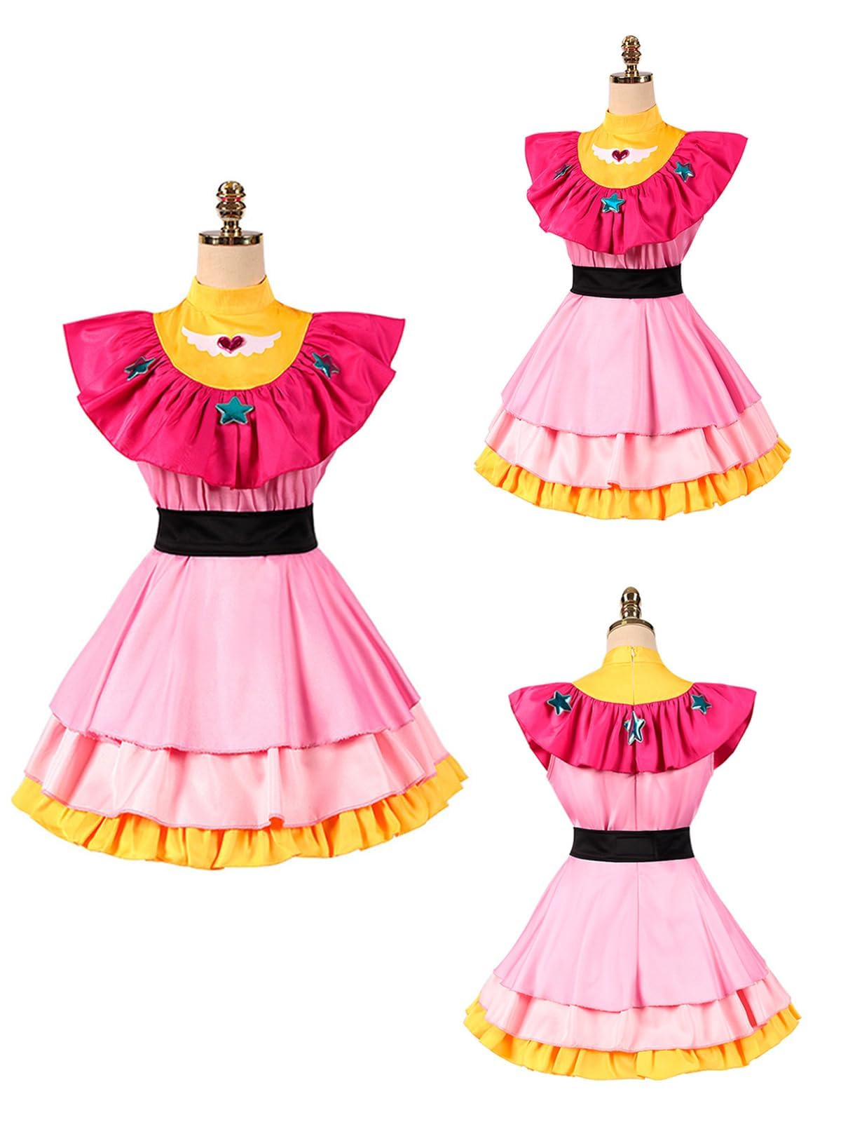 CR ROLECOS Anime Cosplay Set Hoshino Ai Hoshino Rubii Cosplay Costumi con Wig, Oshi No Ko Cosplay Costumi per ragazze, Halloween Carnevale Compleanno Festa Natale
