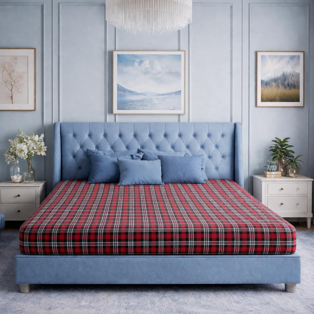 Mattress Protector Cover (King RedCover Matress 72X60X6 Inch 5X6 Ft.)-image-28