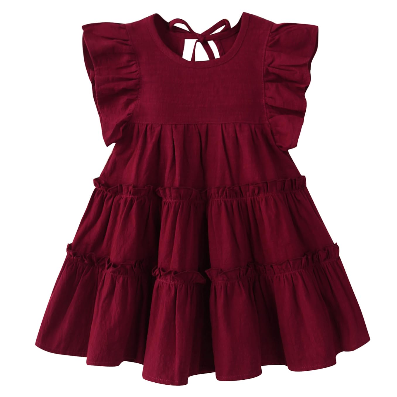Cotton Linen Ruffle Dress