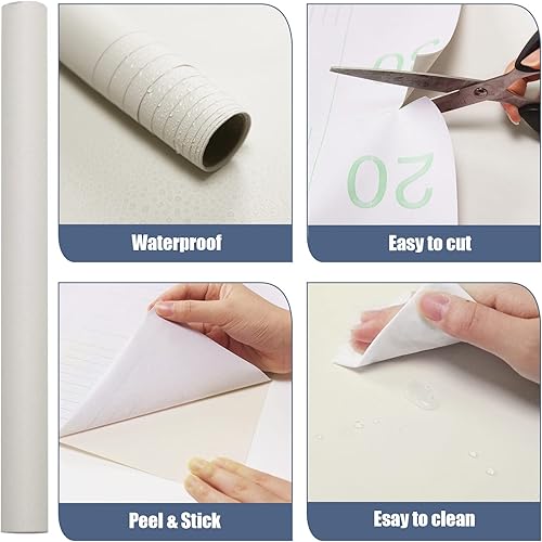 Miniatura 4 de WADILE - Papel pintado despegar y pegar 15.9 x 196.8 pulgadas, papel de contacto extraíble para armariosencimeras impermeable, papel de pared para