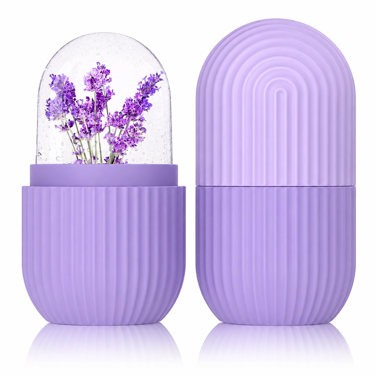 Ice Roller for Face Massager, Face Ice Roller to Enhance Skin Glow, Shrink & Tighten Pores, Reusable Facial Ice Roller (Purple, Po-1)-image-2
