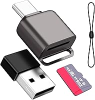 Vista 37 de USB C Micro SD Card Reader (Pack of 2 Pcs), BorlterClamp Type C OTG TF Memory Card Reader Compatible with Laptop, MacBook, Tablet, Smartphone