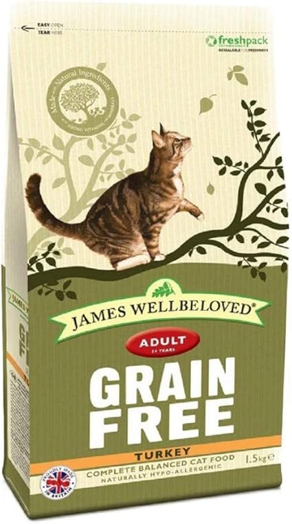 Crown Pet James Wellbeloved Cat Adult Grain Free Turkey Vegetables 1 5kg Eu Uk Amazon De Haustier