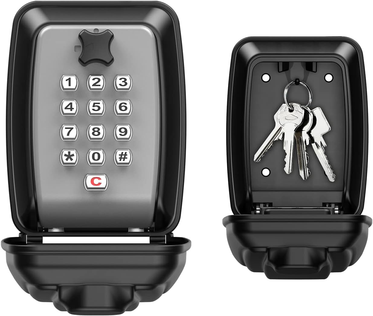 Lospu HY Indoor & Outdoor Key Lock Box Wall Mounted Push