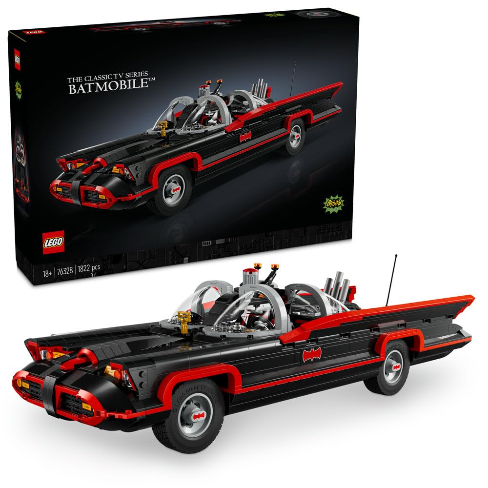 DC Batman: The Classic TV Series Batmobile Set, Collectible Model Car Kit for Adults to Build Inspired by the 1966 Television Show’s Vehicle, Super Hero Ramadan Gift for Men & Women 76328