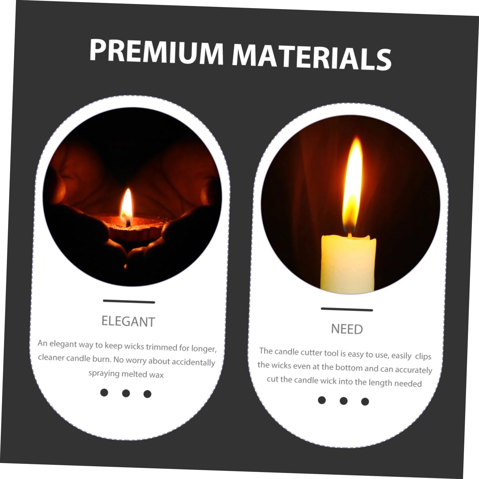 DECHOUS Elegante Set di 4 Taglia Stoppini per Candele Spegni in Metallo in Acciaio Inossidabile per Uno Spegnimento Delicato delle Candele