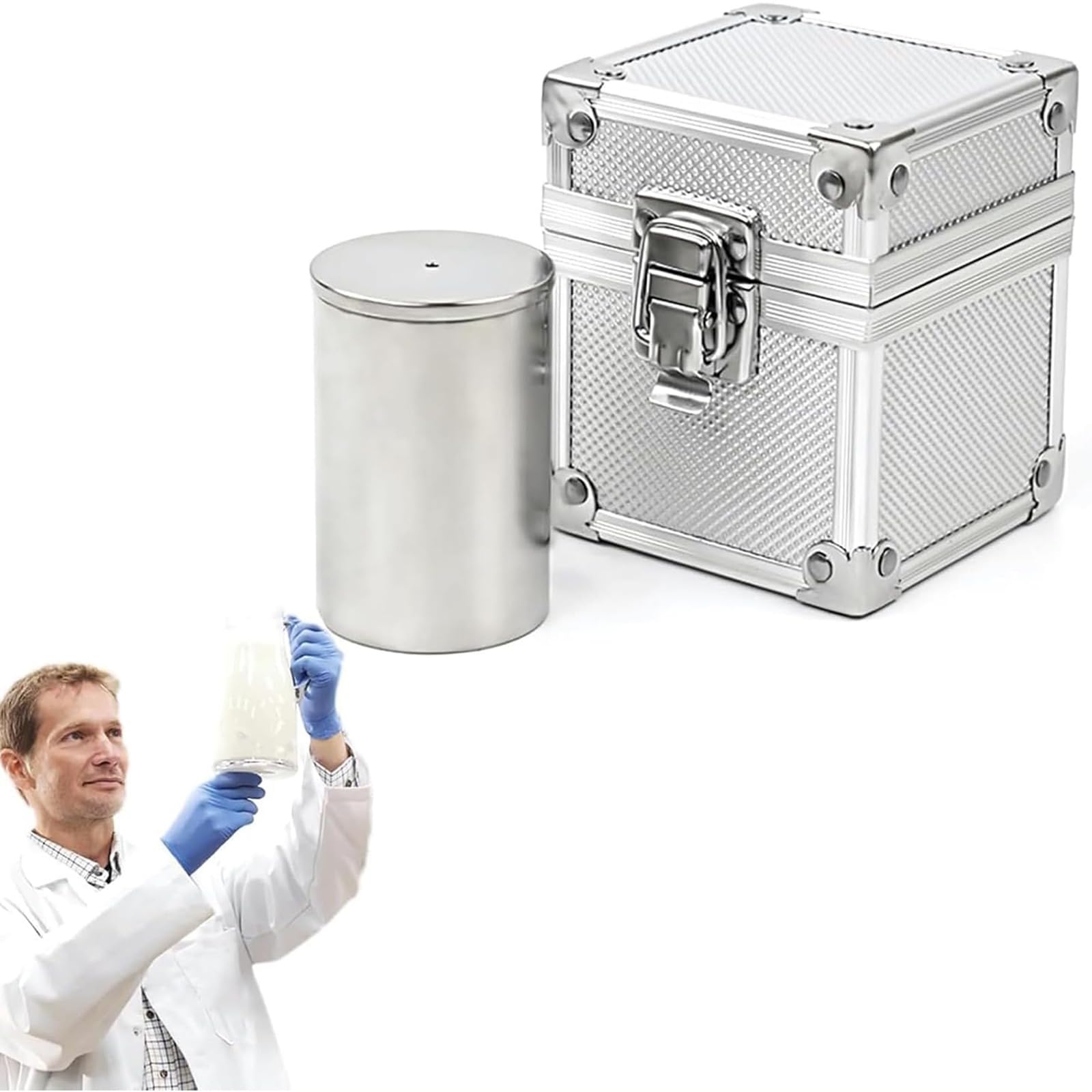 Gobelet de densité de haute précision en acier inoxydable de 100 ml, avec boîte de rangement, pour la mesure de la densité des liquides. Faible marge d'erreur