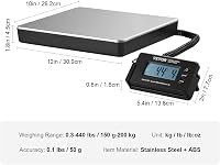 VEVOR Digitális Csomagmérleg 200 kg Terhelhetőség Pontos Mérés Számolófunkció 7