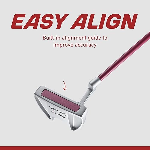 Vista 18 de Aspire X-Lite Super Performance Junior Golf Club Set - Right-Handed Kids Golf Set with Driver, Hybrid, 7 Iron, Putter, Stand Bag & Headcovers Naranja