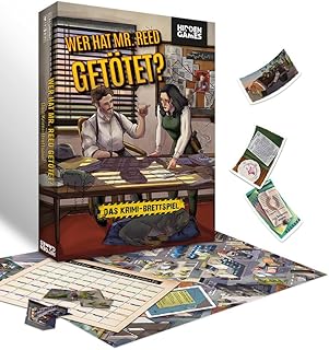 Hidden Games - Crime Board Game - Who Killed Mr. Reed? - German - Exciting Detective Game, Crime Game, Beginner Friendly, from 14 Years