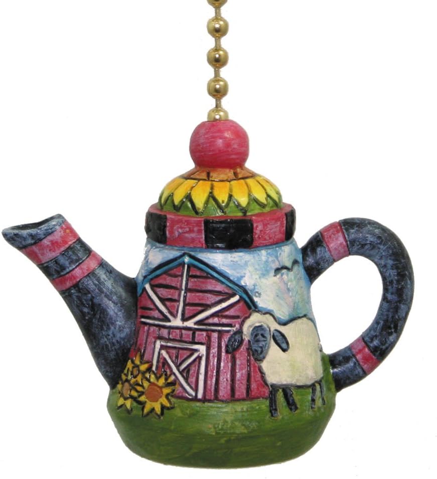 Clementine Deisgn Lamb Teapot Ceiling Fan Pull Primitive