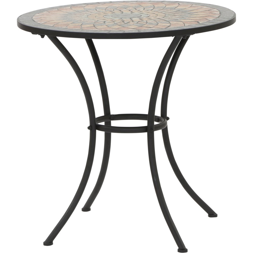 Table de jardin MWH acier noir Prato au design épuré et finitions haut de gamme
