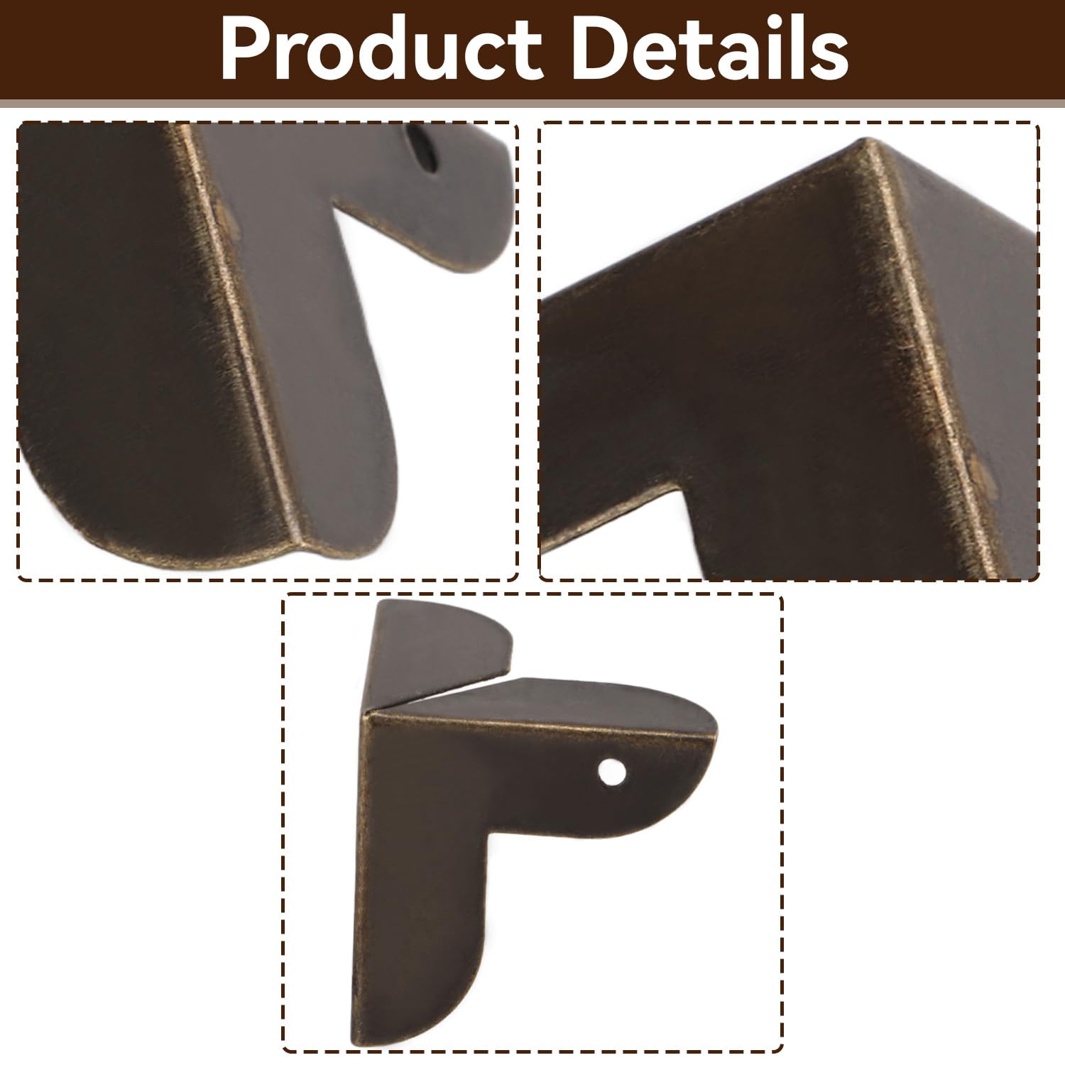 Protector De Esquina De Caja Vintage De Bronce Ant... - Grandado