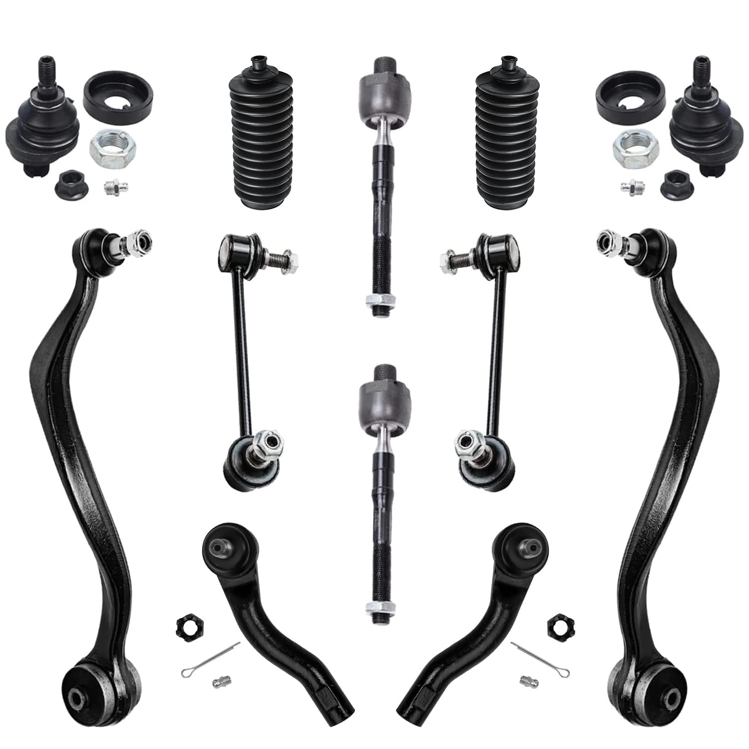 Detroit Axle - 12pc Front End Kit for Ford Fusion Lincoln MKZ Zephyr