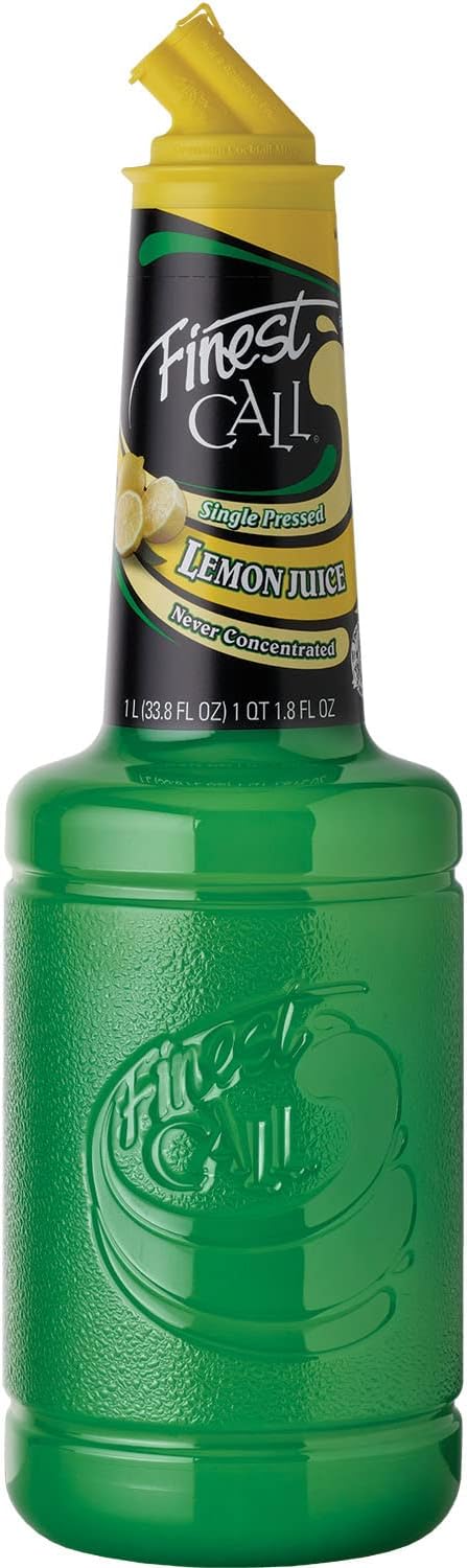 Finest Call Premium Single Pressed Lemon Juice Drink Mix, 1 Liter Bottle (33.8 Fl Oz), Individually Boxed