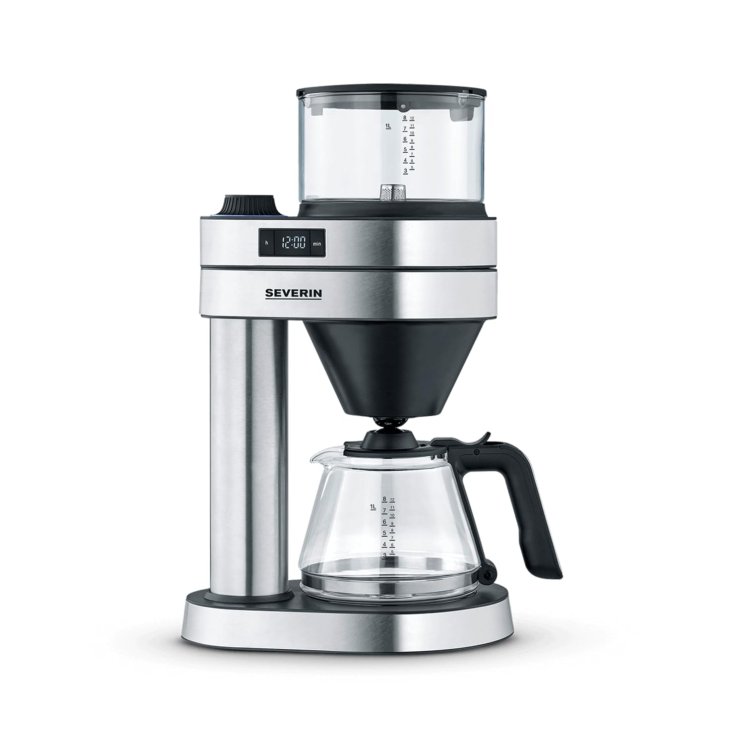 Severin KA 5762, cafetière filtre, 8 tasses, acier inoxydable brossé