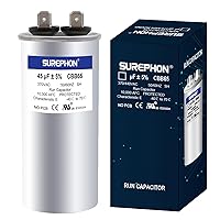 Vista 22 de 40+5 uF 40/5 MFD ±5% 370V/440VAC Condensador de Arranque y Funcionamiento Dual CBB65B Funciona para Motor de Ventilador de Unidad de Aire