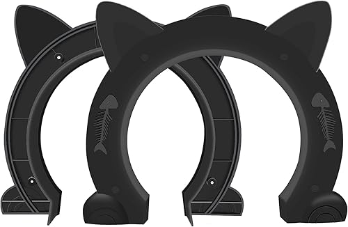 Miniatura 5 de Puerta interior para gatos, caja de arena oculta para mascotas, puerta para mascotas para gatos de hasta 25 libras, apertura de paso de 8.46 x 7.87