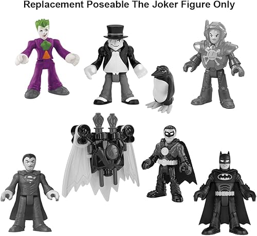 Miniatura 3 de Pieza de repuesto para Imaginext Deluxe Figure Pack Playset GWX46 Reemplazo Poseable The Joker Figure Vestido con traje morado