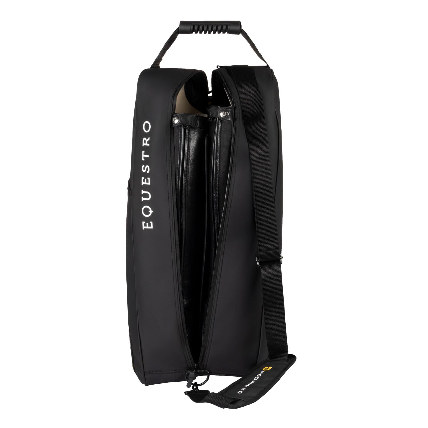 Borsa Porta Stivali e Casco, Zaino Sportivo in Tessuto Nero con Tracolla