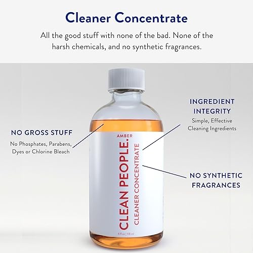 Miniatura 3 de THE CLEAN PEOPLE Limpiador concentrado - Limpiador multiusos para limpieza multiusos, baños, pisos, embalaje concentrado y reciclable (aroma ámbar)