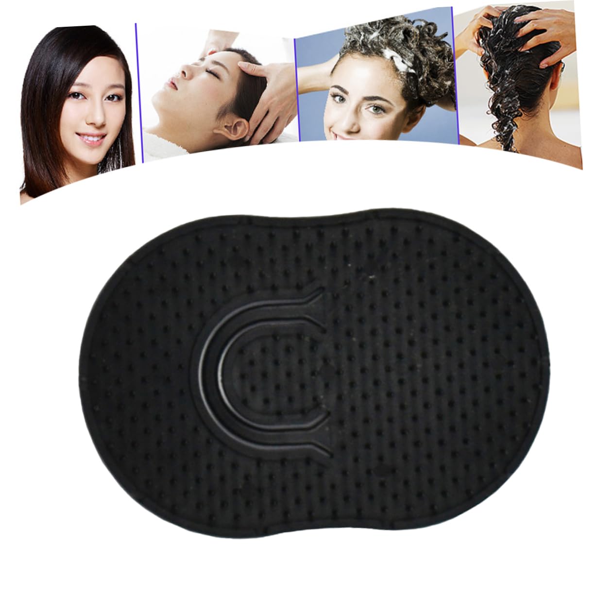 Healvian 36pezzi Pettine Massaggiante Per Portatile Spazzole Per Shampoo e Massaggio Scalpale Nero Design Antiscivolo Materiale Per e Styling Dei