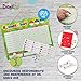 Magnetic Reward Chart Set Includes: 20 Magnetic Chores, 210 Magnetic Stars & 4 Color Dry Erase Markers & Dry Erasable Behavior Chart Board 16 x 12, Magnetic Backing For Fridge + Hanging loop for Wall,