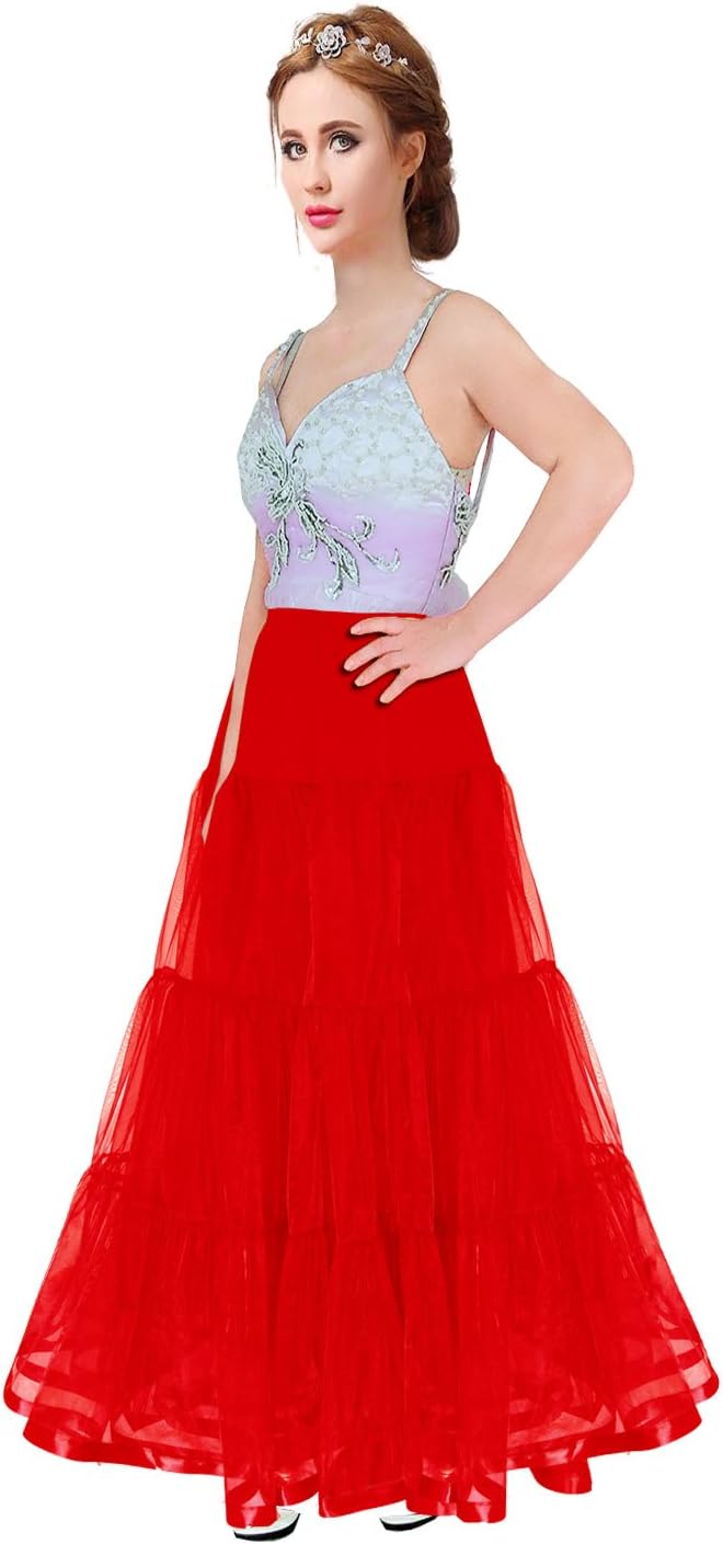 Women's Floor Length Wedding Petticoat Long Underskirt for Formal Dress S-3XL - Image 3