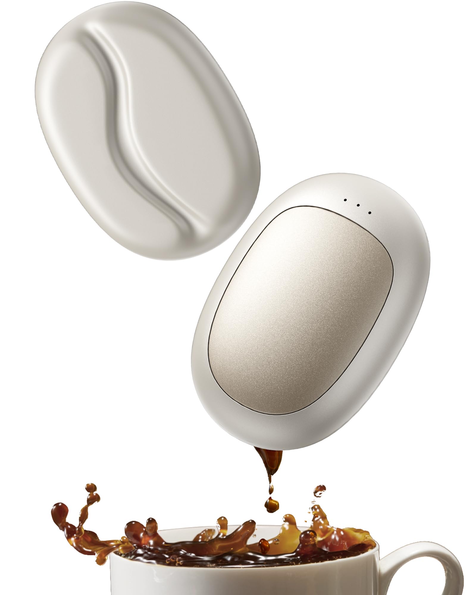 Calentadores de manos recargables, 2 unidades, calentador de manos eléctrico portátil de 5000 mAh, calentador de bolsillo con 3 ajustes de calor, hasta 18 horas de uso, ideal para Raynaud, caza, golf