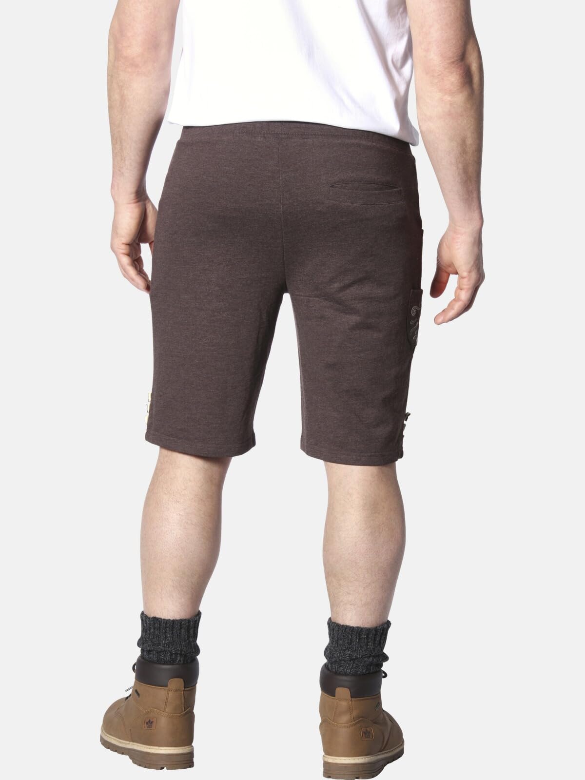 Jan Vanderstorm Herren Sweatbermuda Dennik | Trachtenhose | Lederhose-Look | Oktoberfest