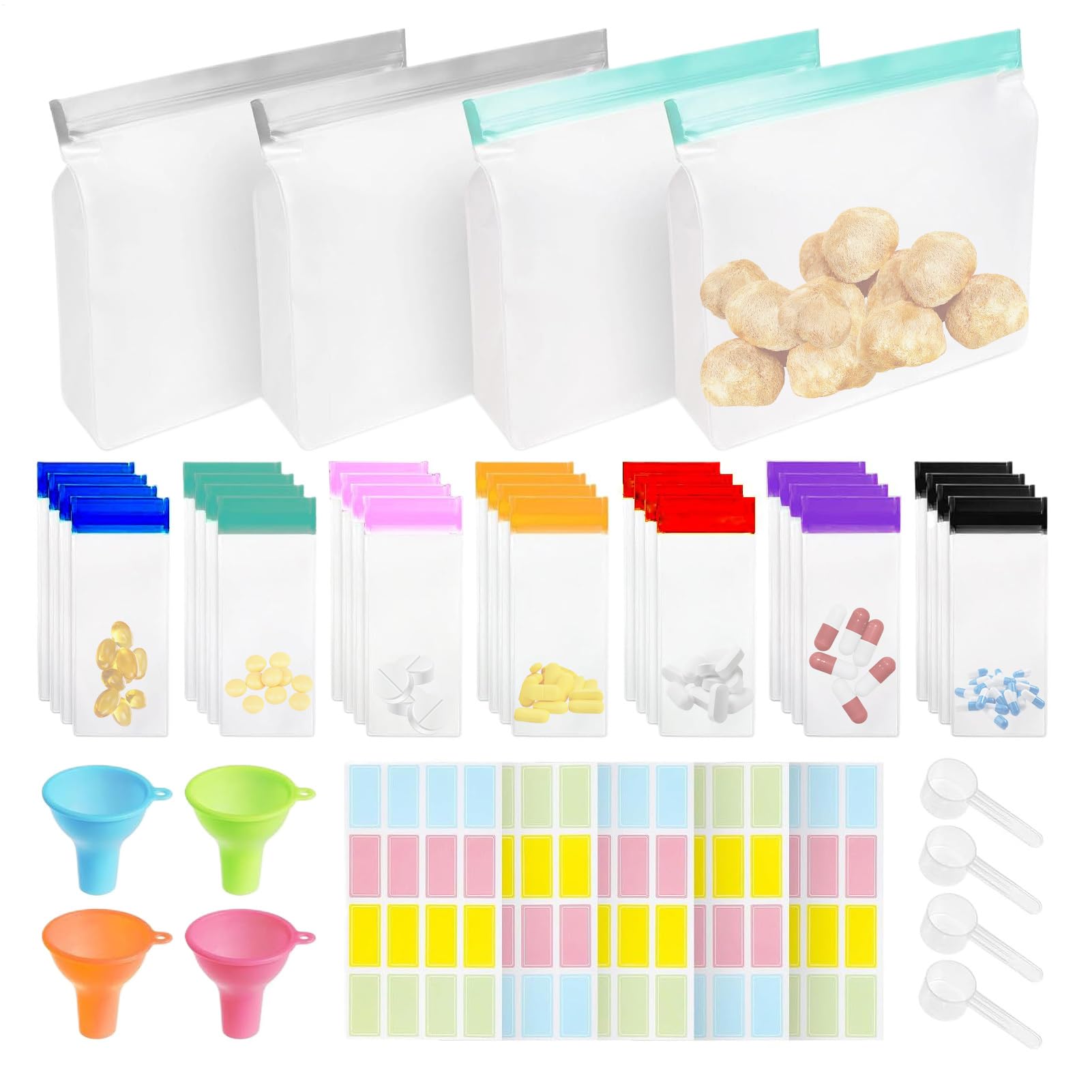 Bolsas herméticas portátiles impermeables para evitar derrames de pastillas y purés de bebé 8