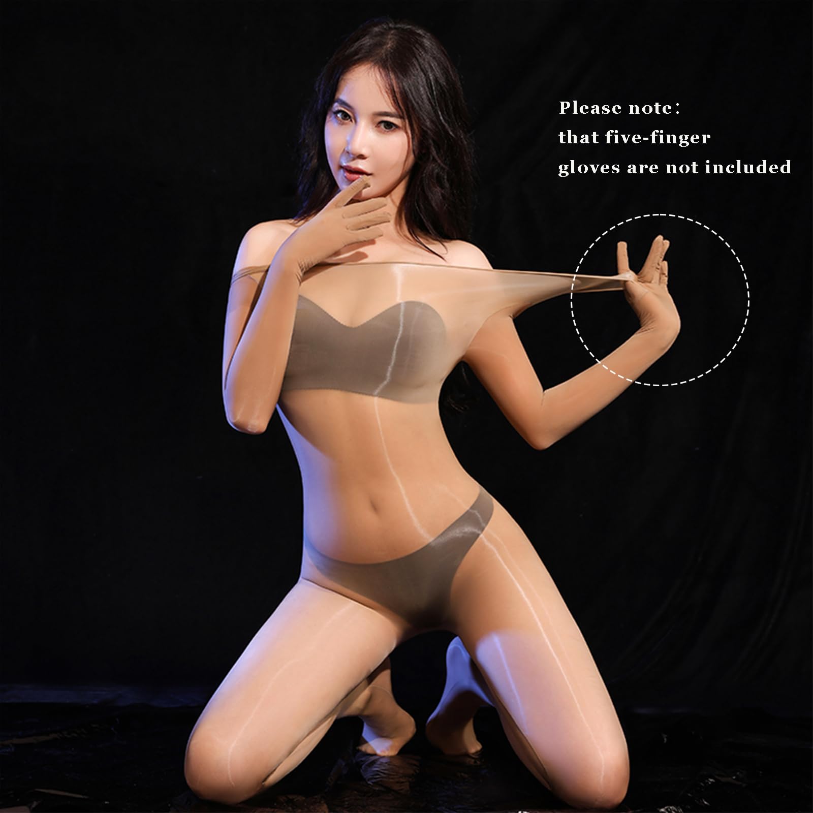 SSQKYZCSYZ Body Stockings for Women Oil Shiny Bodystocking 5D Sheer Full Body Stocking Glossy Pantyhose