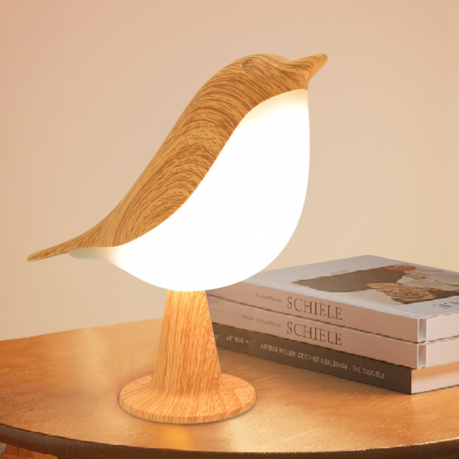 Touch Control Table Lamp, Night Light, Bedside Lamps Nightstand Lamps, 3-Way Dimmable Light with Bird Shape, USB Rechargeable, Portable Desk Lamp LED for Baby, Kids, Bedroom, Home, Office etc