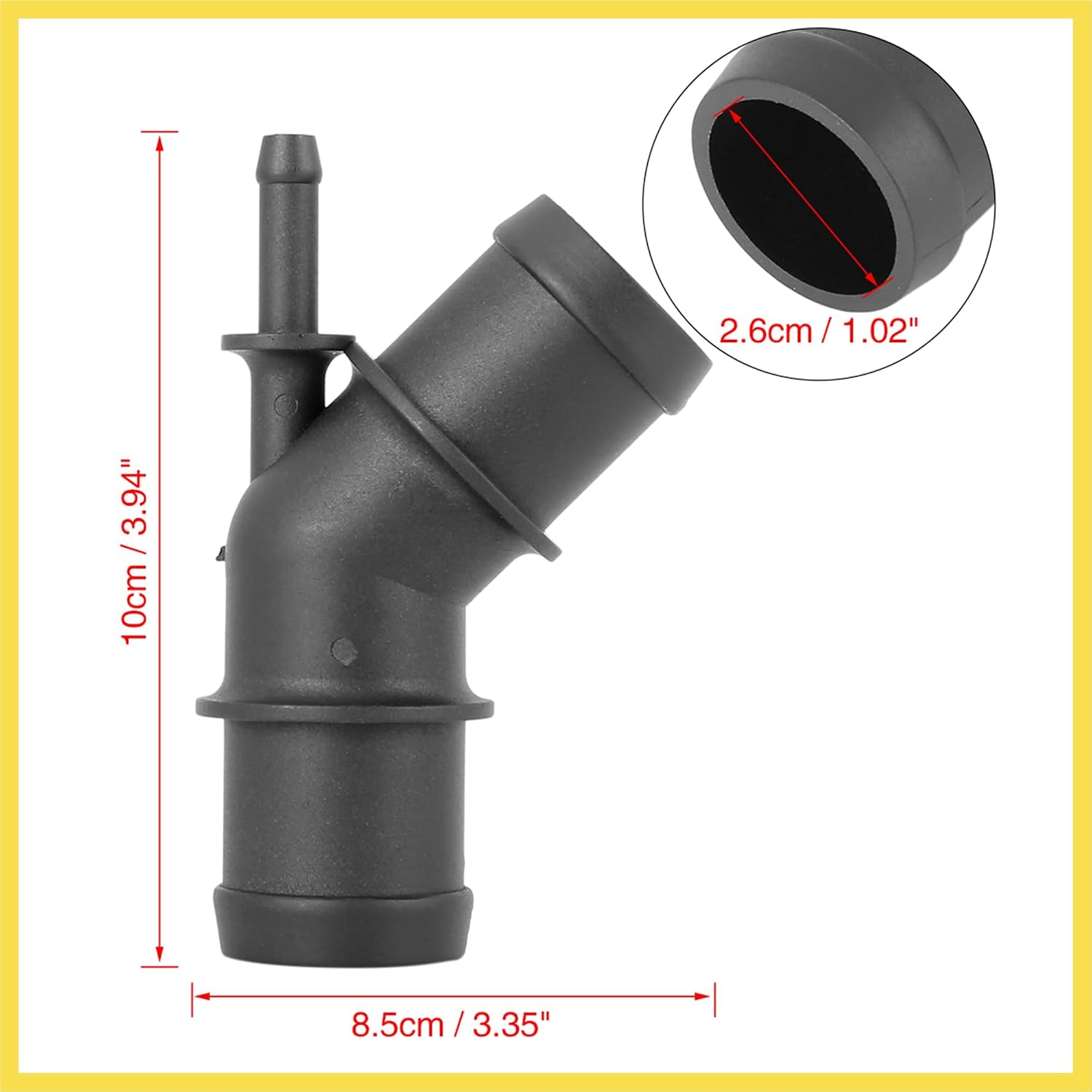 New Radiator Coolant Hose Connector 1J0121087B for VW Golf Jetta Passat Beetle EOS Benefit