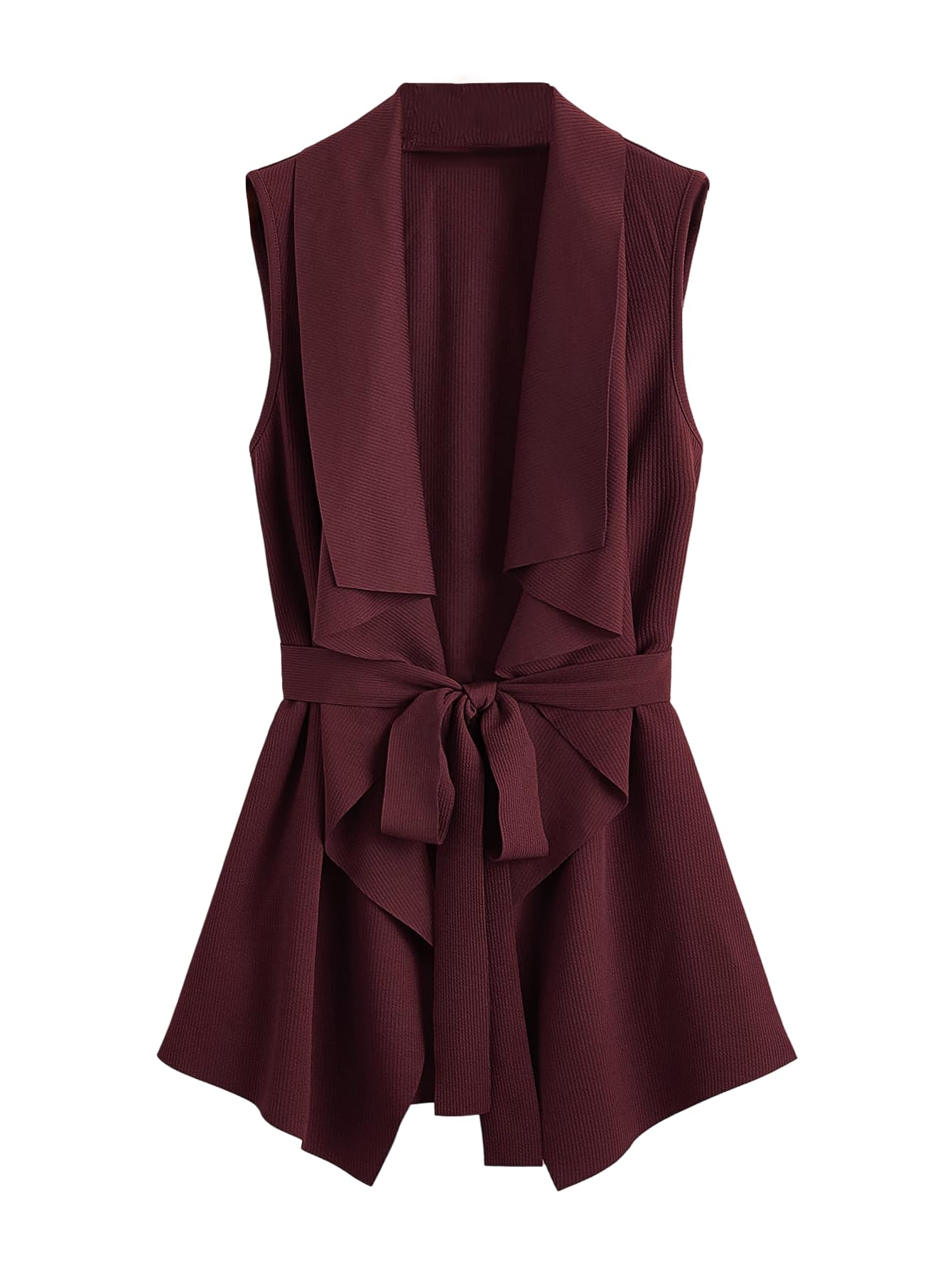 GORGLITTER Womens Tie Front Long Sweater Vests Cardigans Sleeveless Trendy Fall Business Casual Dressy Blazer Jackets