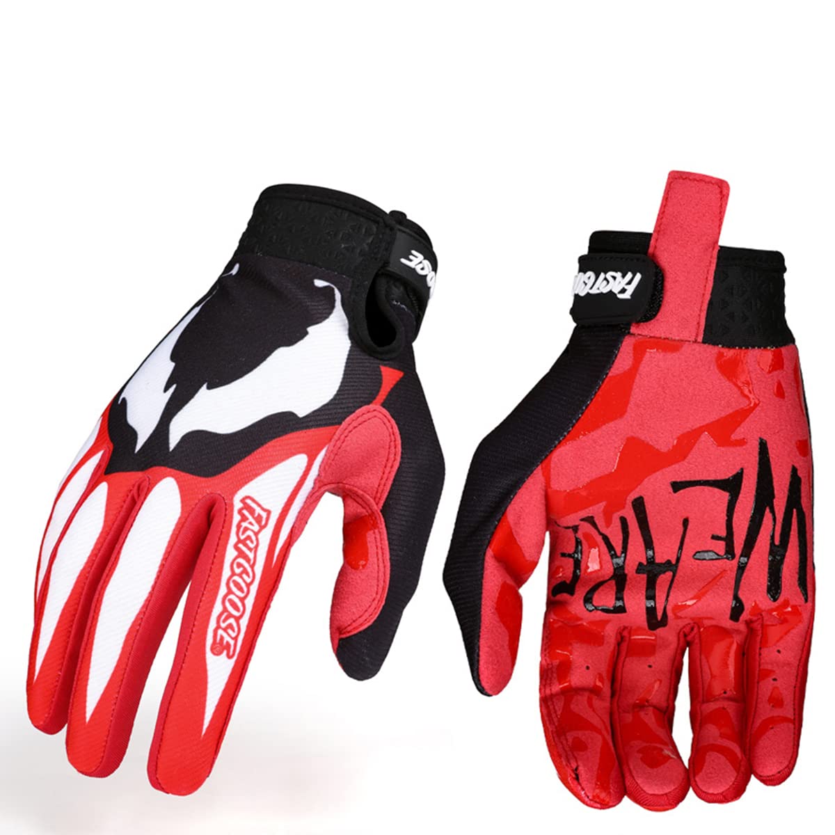 Red Cycling Gloves Mountain Bike Gloves for Outdoor Sports Driving Climbing for Men Women
