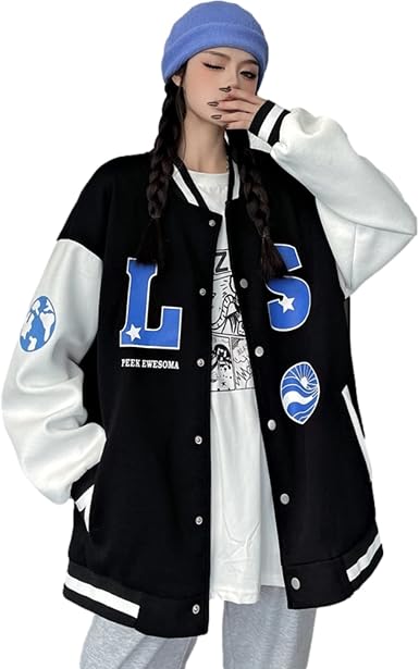 Amazon.com: Y2k Hip-hop Street College - Chaqueta de béisbol para hombre y  mujer, diseño de cubo de hielo peludo con letras : Ropa, Zapatos y Joyería