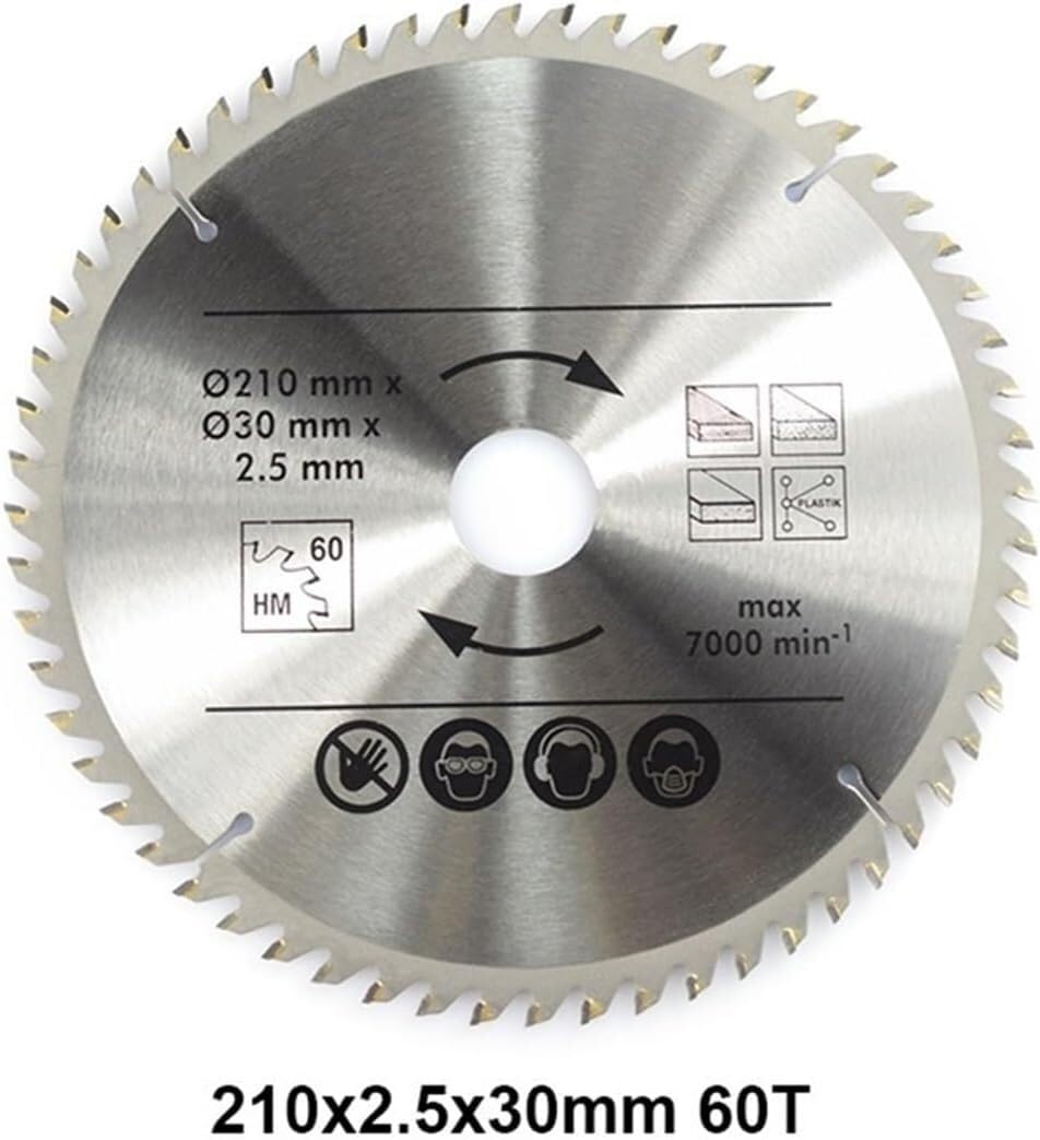 Tarcze tnące z 1 szt. 210x30mm 24T 48T 60T 80T TCT Tarcza tnąca do drewna z węglików spiekanych(210x30x60t)