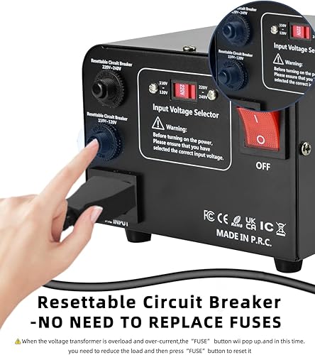 Miniatura 6 de LVYUAN Transformador convertidor de voltaje de 800 vatios paso arriba/abajo Convertir de 110 V-120 V a 220 V-240 V y de 220 V-240 V a 110 V-120 V