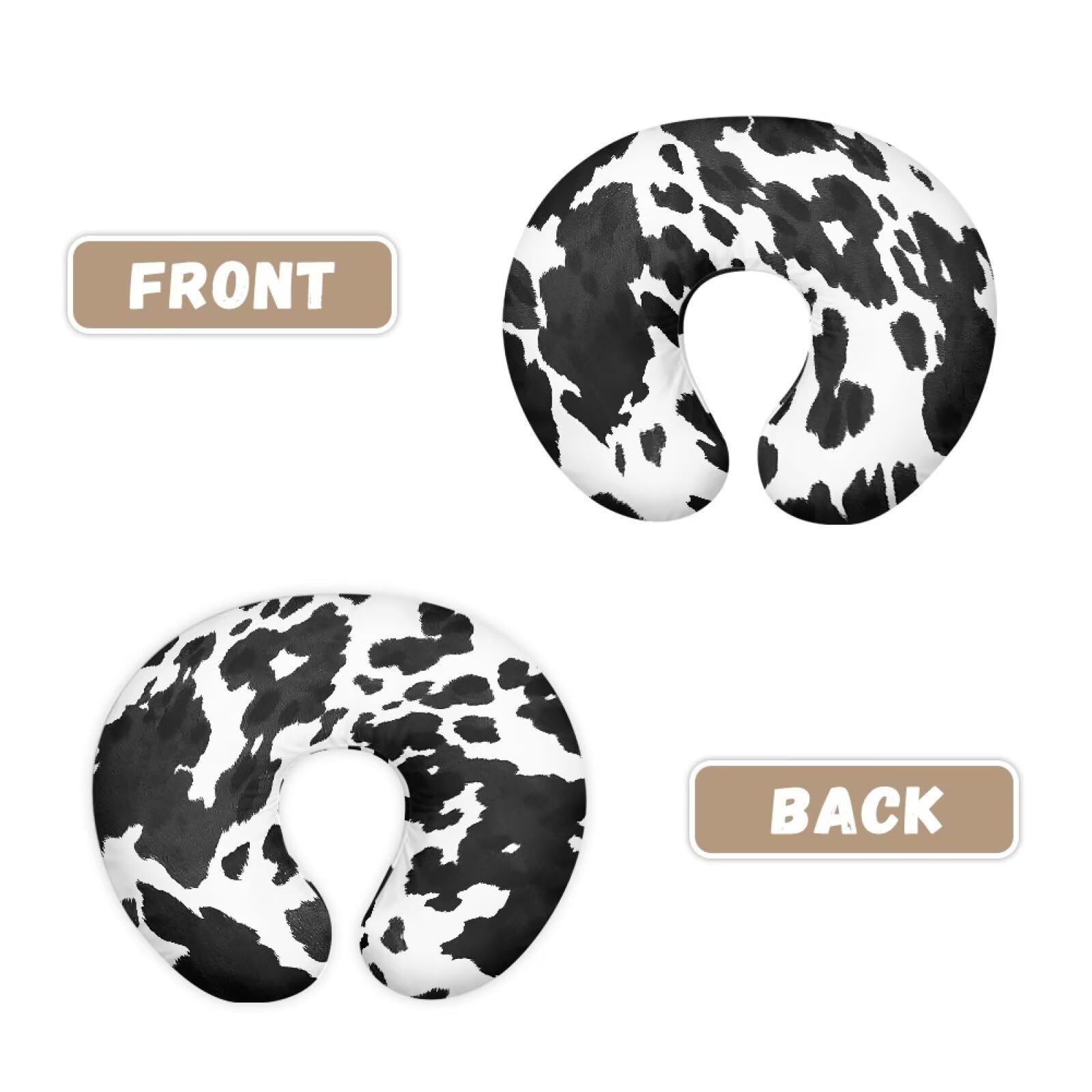 Urndoeng Cow Print Nursing Pillow Cover With Hidden Zipper, Durability Nursing Pillow Slipcovers - Image 4