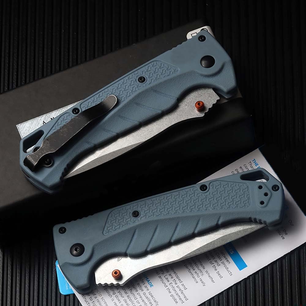 Klappmesser 8.2" Taschenmesser Fähig aus Axis Lock, Leicht Blau G10 & Stahl outdoor messer survival Klein edc messer, Gegen Jagdmesser, scharf einhandmesser/clip, Einzigartig pocket folding neck knife