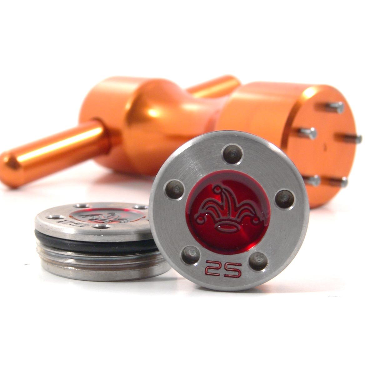 19th Hole Custom Shop 2 of 25g Red Jester Crown Weight for Scotty Cameron Putters with Wrench (Gold)