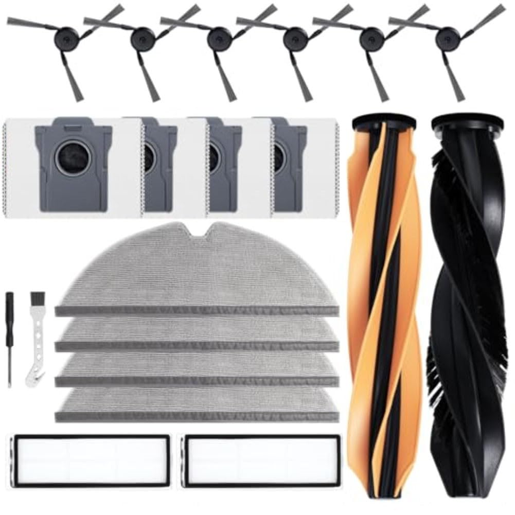 Repuestos Dreame D20 Plus kit de cepillo de rodillo bolsas de polvo y paños para aspiradora robot