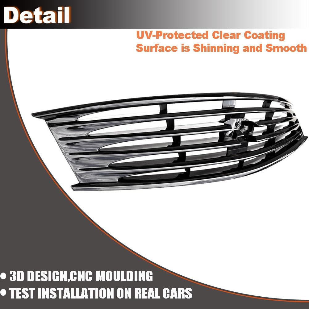 Gloss Black Front Bumper Grille Grill Compatible with Infiniti G37 2 Door Coupe 2009-2013/Q60 2-Door Coupe 2014-2015 Front Kidney Grille