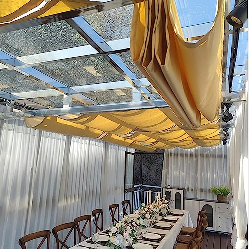 Voile d'ombrage rétractable pour pergola afin de protéger la terrasse du soleil - 5