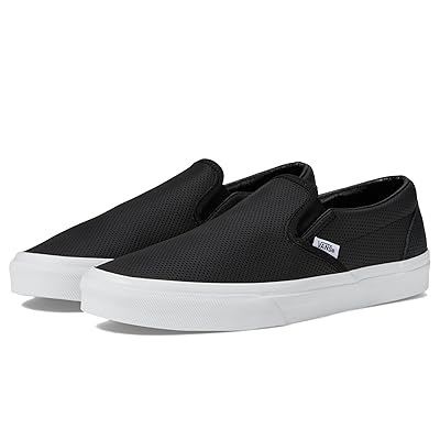 Vans Classic Slip On Shoes (Perf Leather) Black