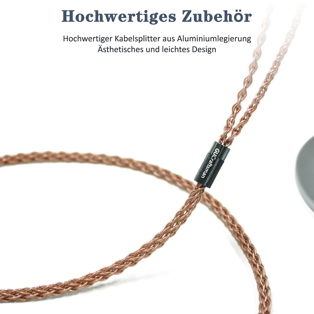 GUCraftsman Upgrade-Kabel aus 6N Einkristall-Kupfer für Audeze LCD-X, LCD-XC, LCD-2, LCD-3, LCD-5, LCD-MX4, MM-500, GRADO HP100 SE, Signature S750, Kennerton Thekk, Vali Kopfhörer (6,35 mm Stecker)