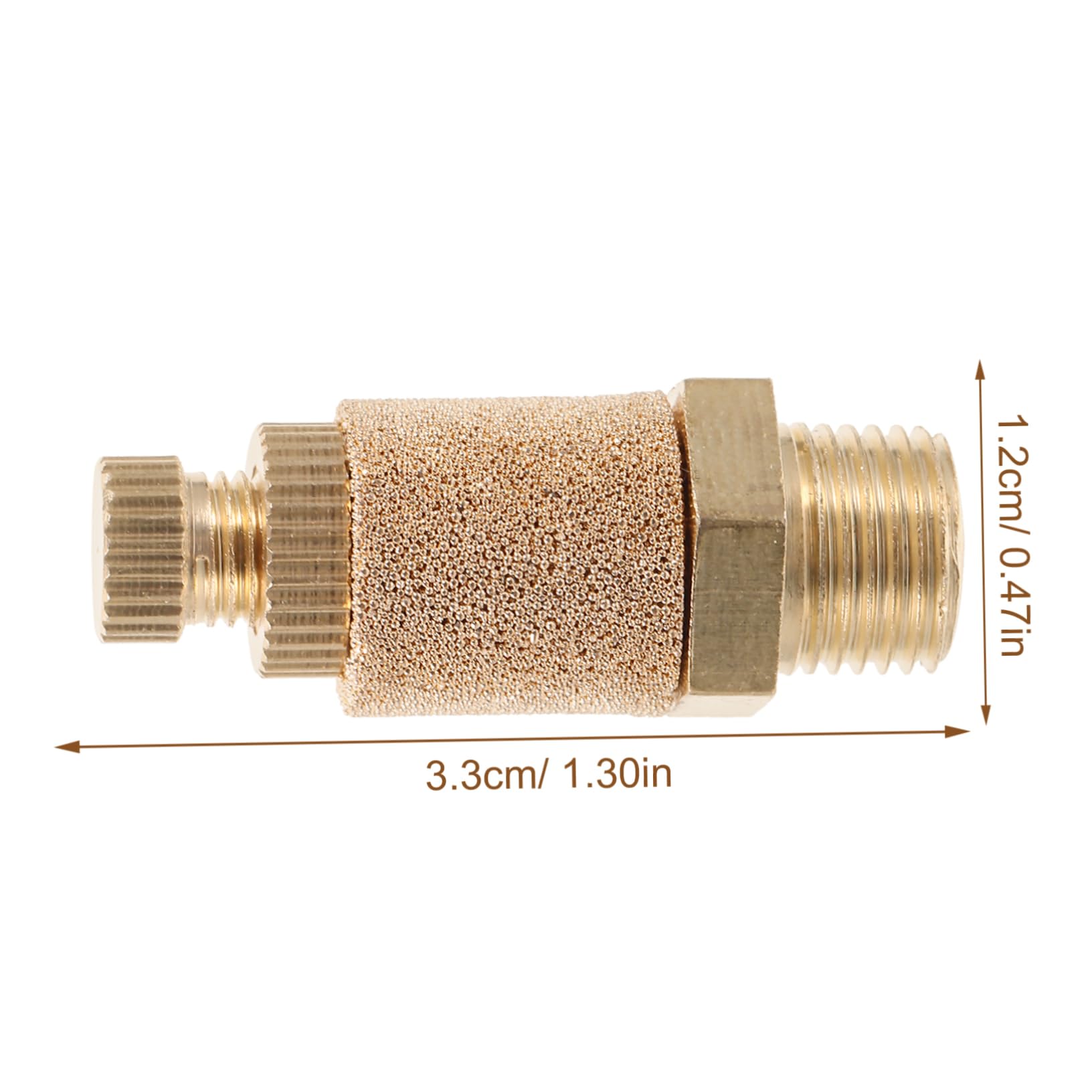 SOLUSTRE Noise Control Air Pneumatic Muffler 1/8 Npt Copper Construction for Quiet Operation